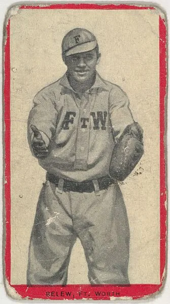 Belew, Ft. Worth, Texas League, from the Baseball Players (Red Borders) series (T210) issued by Old Mill Cigarettes — Old Mill Cigarettes, Virginia
