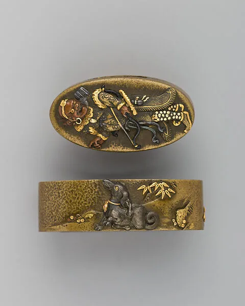 Sword-Hilt Collar and Pommel (Fuchigashira) — Unknown