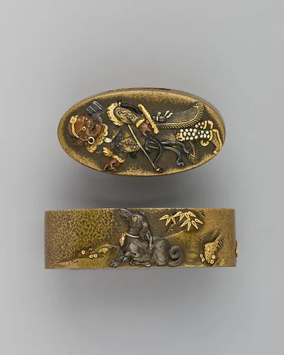 Sword-Hilt Collar and Pommel (Fuchigashira)