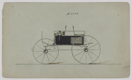 Design for Dog Cart or 2 Wheeler, no. 4013