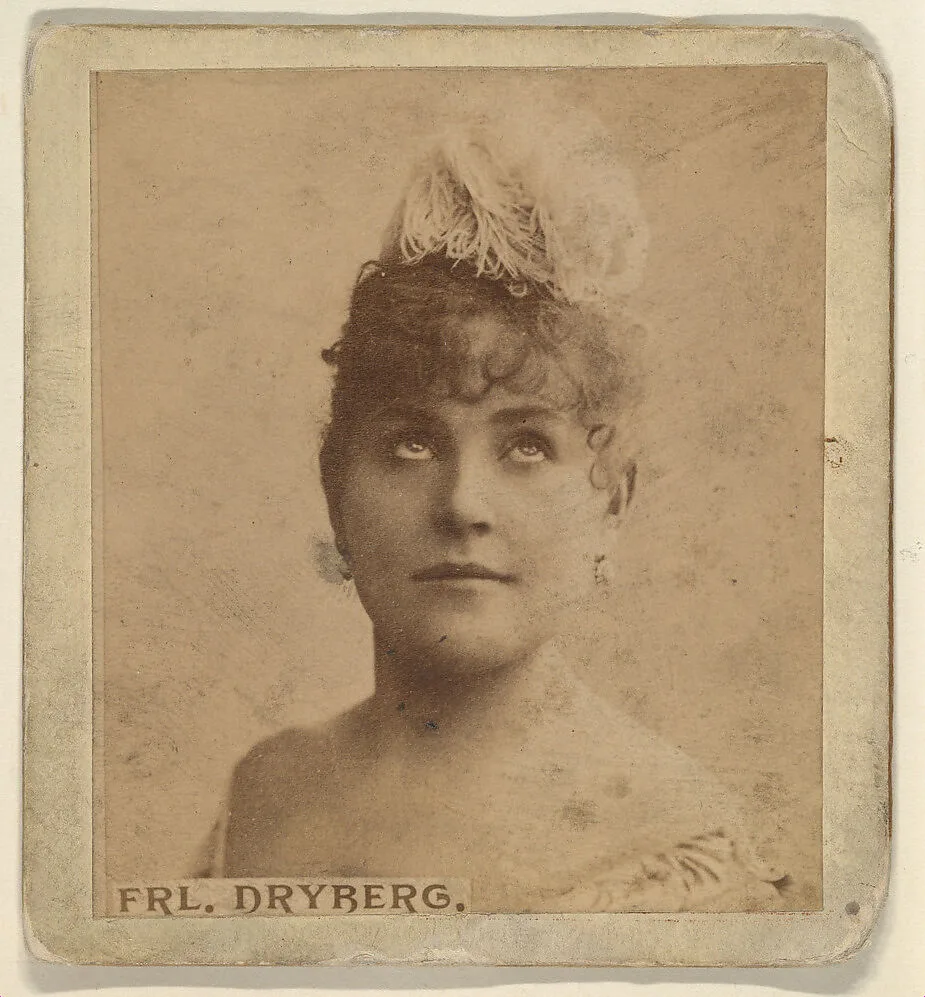 Frl. Dryberg, from the Actresses series (N246), Type 2, issued by Kinney Brothers to promote Sporting Extra Cigarettes — Kinney Brothers Tobacco Company