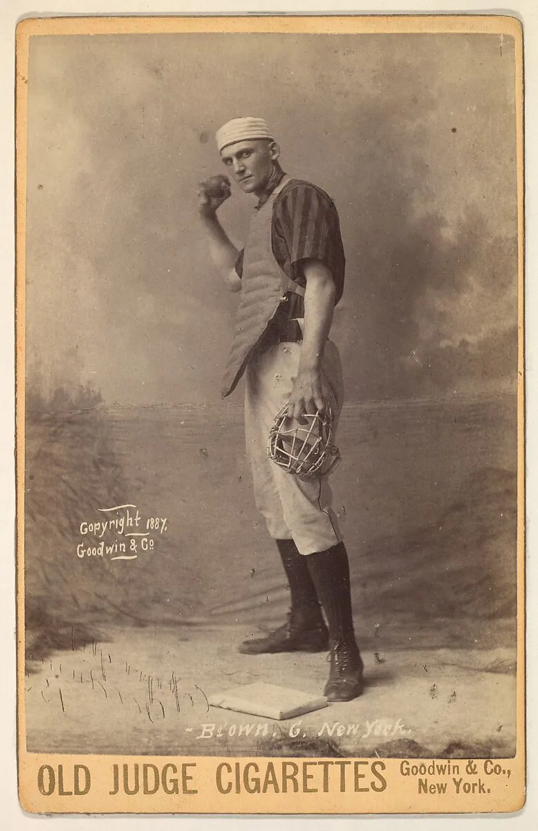 Brown, Catcher, New York, from the series Old Judge Cigarettes — Goodwin & Company