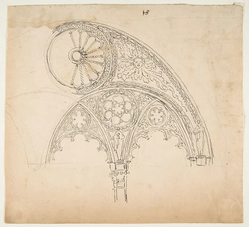 Drawing After an Architectural Fragment