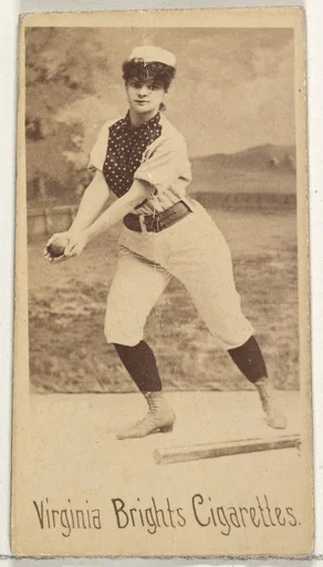 From the Girl Baseball Players series (N48, Type 1) for Virginia Brights Cigarettes