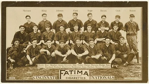 Cincinnati Reds, National League, from the "Baseball Team" series (T200), issued by Liggett & Myers Tobacco Company to promote Fatima Turkish Blend Cigarettes