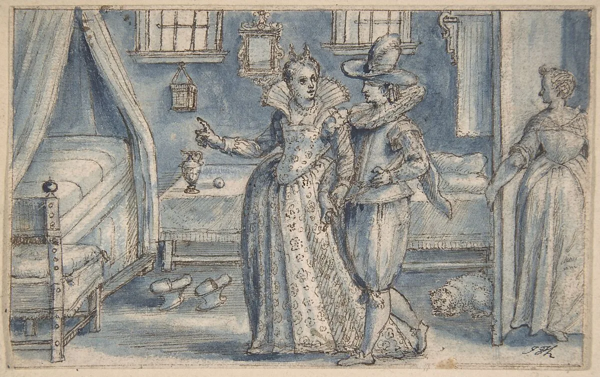 Study for an engraving in the Hortus Voluptatum — Crispijn de Passe the Elder