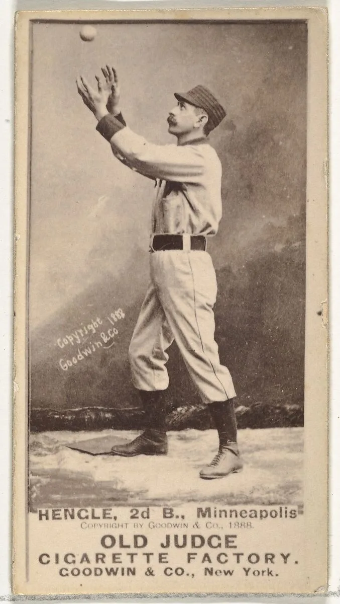 Emery J. "Moxie" Hengel, 2nd Base, Minneapolis, from the Old Judge series (N172) for Old Judge Cigarettes — Goodwin & Company