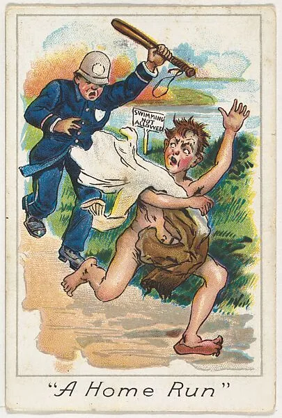 "A Home Run", from the Baseball Comics series (T203) — Winner Cut Plug Tobacco|P.H. Mayo & Brother, Richmond, Virginia