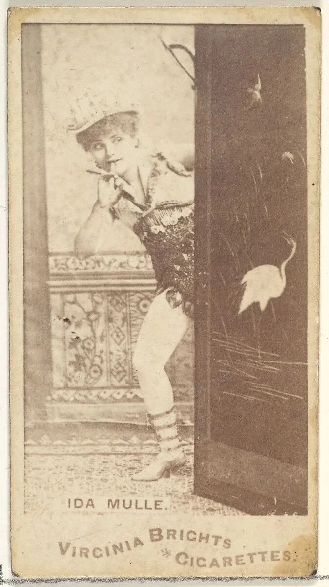 Ida Mulle, from the Actors and Actresses series (N45, Type 1) for Virginia Brights Cigarettes — Allen & Ginter