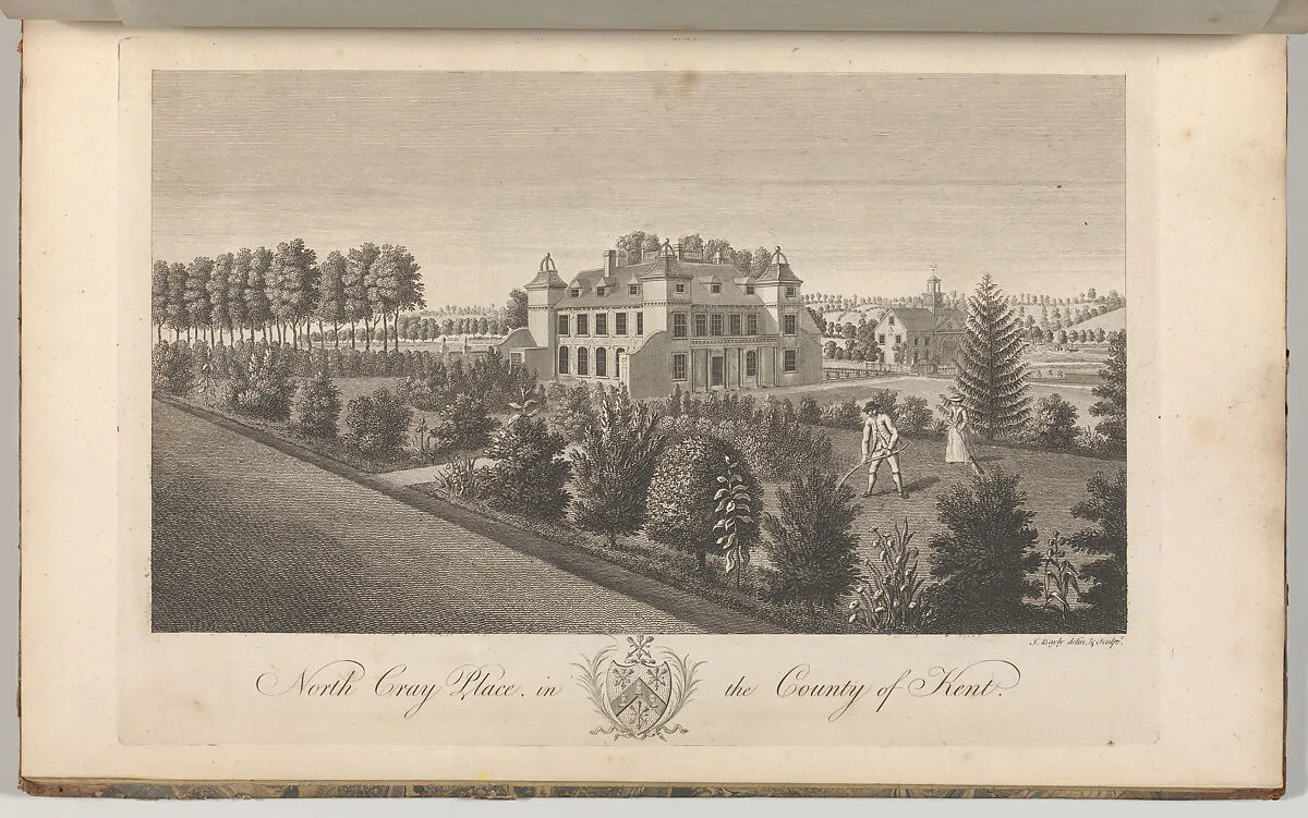 North Cray Place, in the County of Kent, from Edward Hasted's, The History and Topographical Survey of the County of Kent, vols. 1-3 — John Bayly