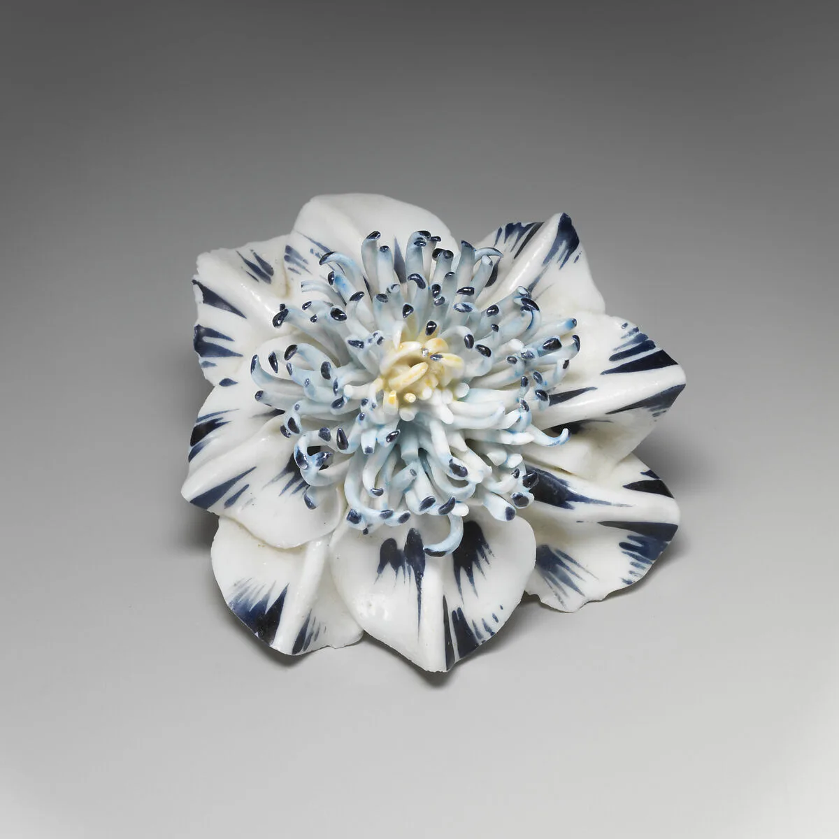 Porcelain flower (one of a set of nine) — Unknown