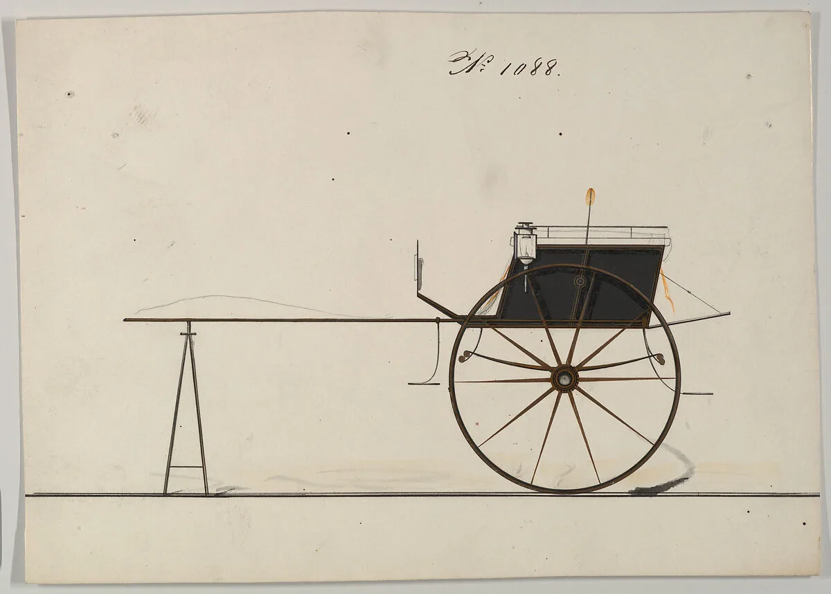 Design for Tandem Cart, no. 1088 — Brewster & Co.