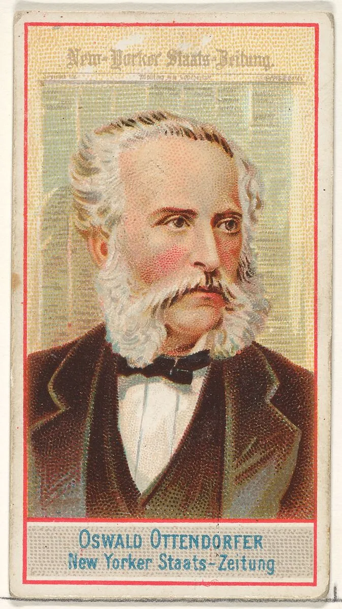 Oswald Ottendorfer, New Yorker Staats-Zeitung, from the American Editors series (N1) for Allen & Ginter Cigarettes Brands — Allen & Ginter