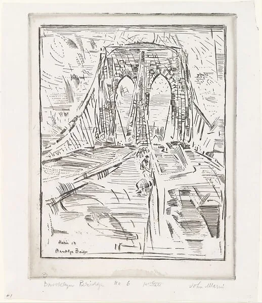 Brooklyn Bridge (Mosaic) — John Marin