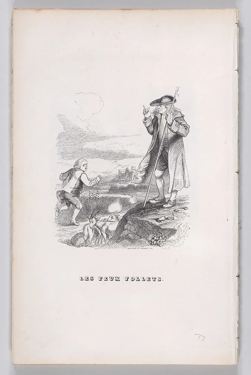 "Will-o'-the-wisp" from The Complete Works of Béranger — Louis-Henri Brevière|J. J. Grandville|Pierre Jean de Béranger|Fournier & Perrotin