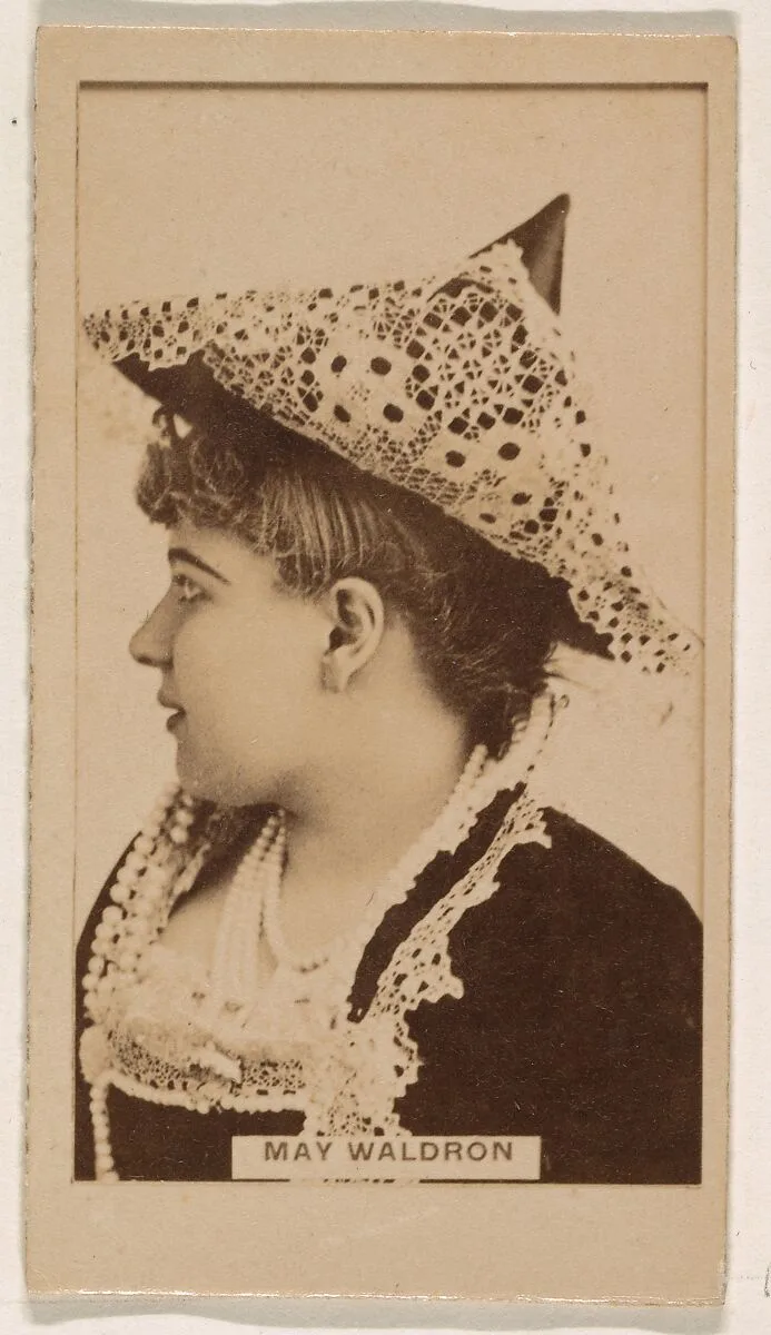 May Waldron, from the Actresses series (N245) issued by Kinney Brothers to promote Sweet Caporal Cigarettes — Kinney Brothers Tobacco Company