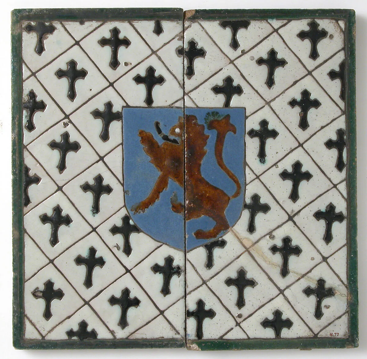 Tiles with a Lion on a Shield — Unknown