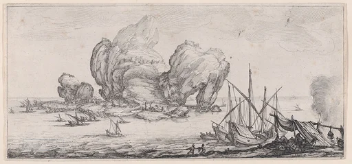 Le Grand Rocher (The Large Rock), from Paysages Gravés pour Jean de Médicis appelées aussi Paysages Dessinés a Florence, Vues de Florence, Paysages d'Italie, et Paysages Définitifs (Landscapes Engraved for Giovanni de'Medici, Landscapes Designed in Florence, Views of Florence, Landscapes of Italy, and Definitive Landscapes)