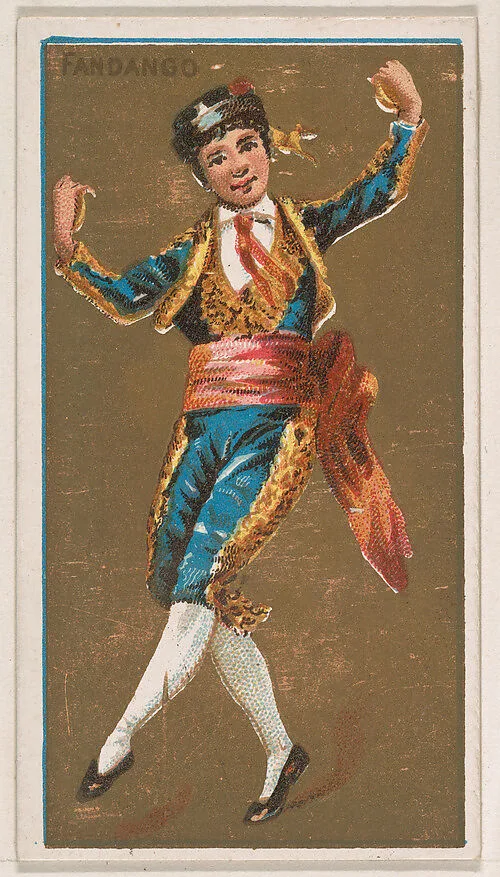 Fandango, from National Dances (N225, Type 1) issued by Kinney Bros. — Kinney Brothers Tobacco Company