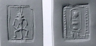 Stamp seal: Bes; cartouche of Men-kheper-re (Thutmose III) — Unknown