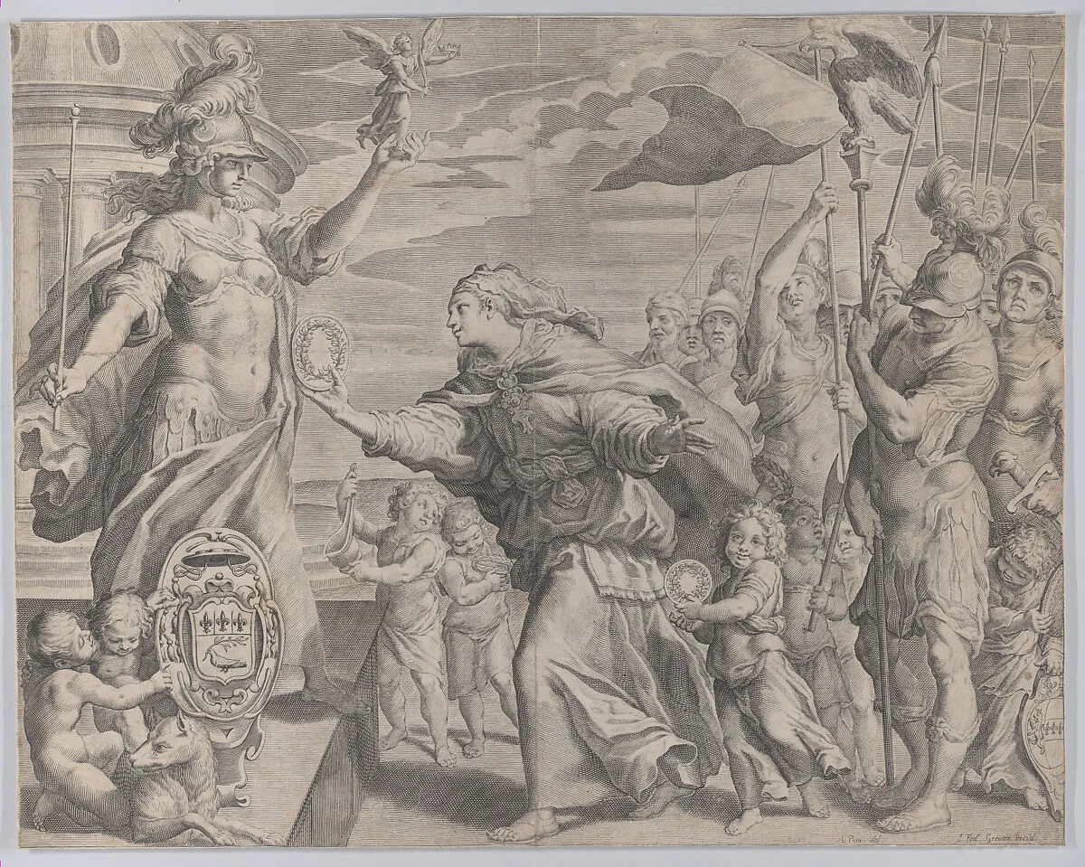 Allegory relating to the Pamphili family — Johann Friedrich Greuter|Pomarancio (Cristoforo Roncalli)