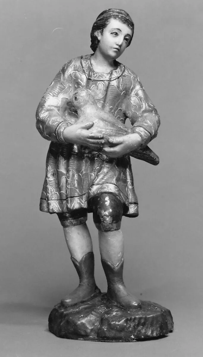 Standing youth with dove — Unknown