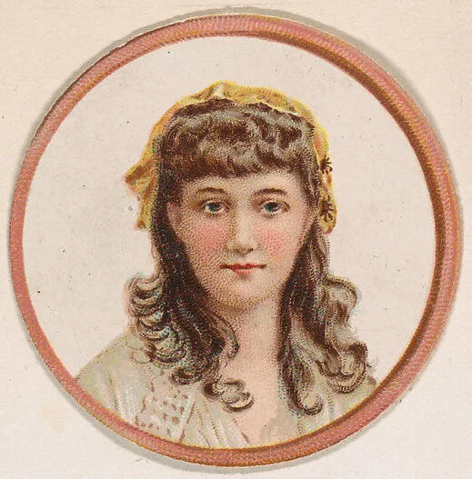 Portrait of woman, from the Novelties series (N228, Type 2) issued by Kinney Bros. — Kinney Brothers Tobacco Company