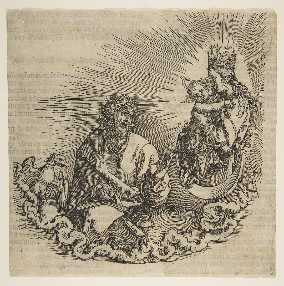 The Virgin Appearing to Saint John, frontispiece to "The Apocalypse" — Albrecht Dürer