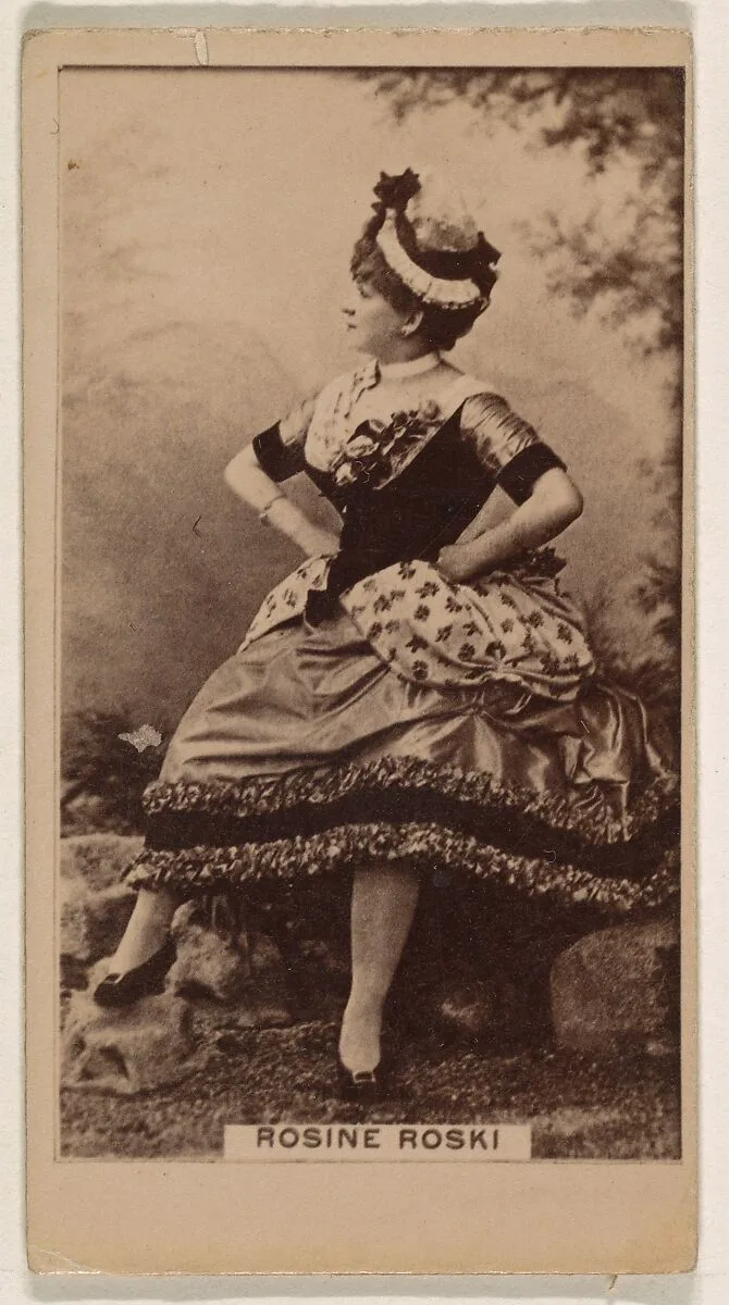 Rosine Roski, from the Actresses series (N245) issued by Kinney Brothers to promote Sweet Caporal Cigarettes — Kinney Brothers Tobacco Company