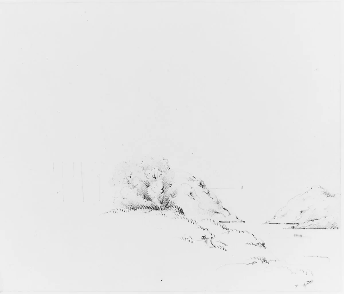 Landscape and Coastal Study (from Sketchbook) — John William Casilear