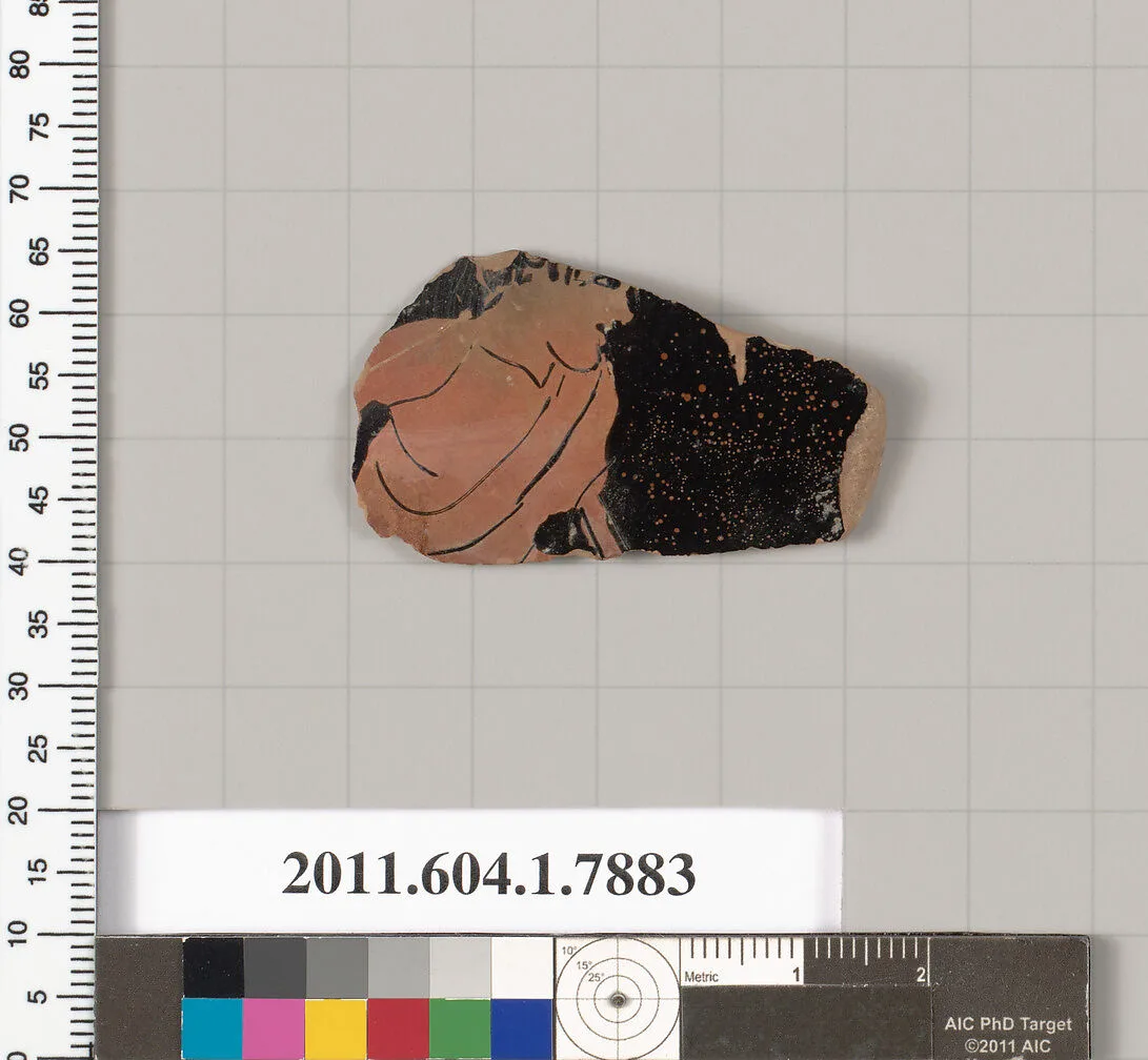 Terracotta fragment of a kylix (drinking cup) — Veii Painter