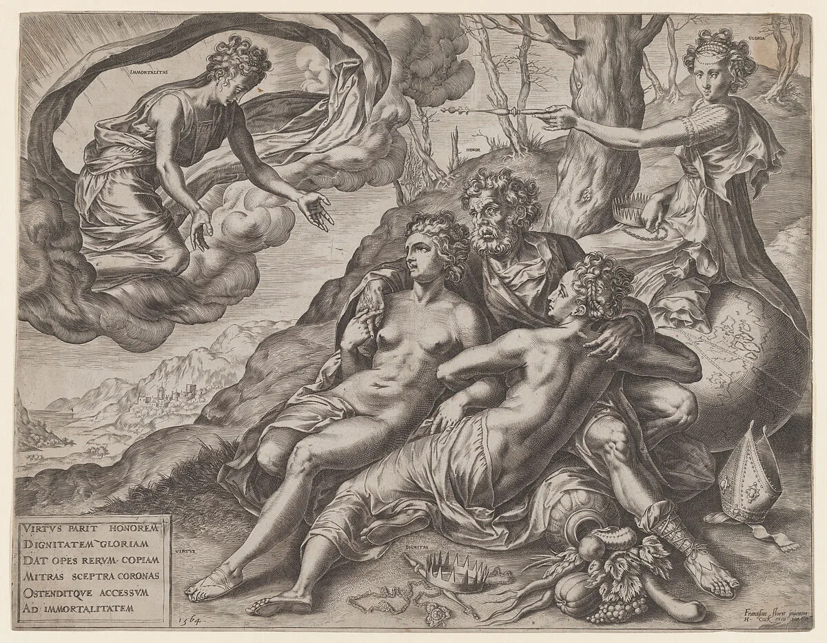The Immortal Rewards of Virtue — Cornelis Cort|Frans Floris I|Hieronymus Cock