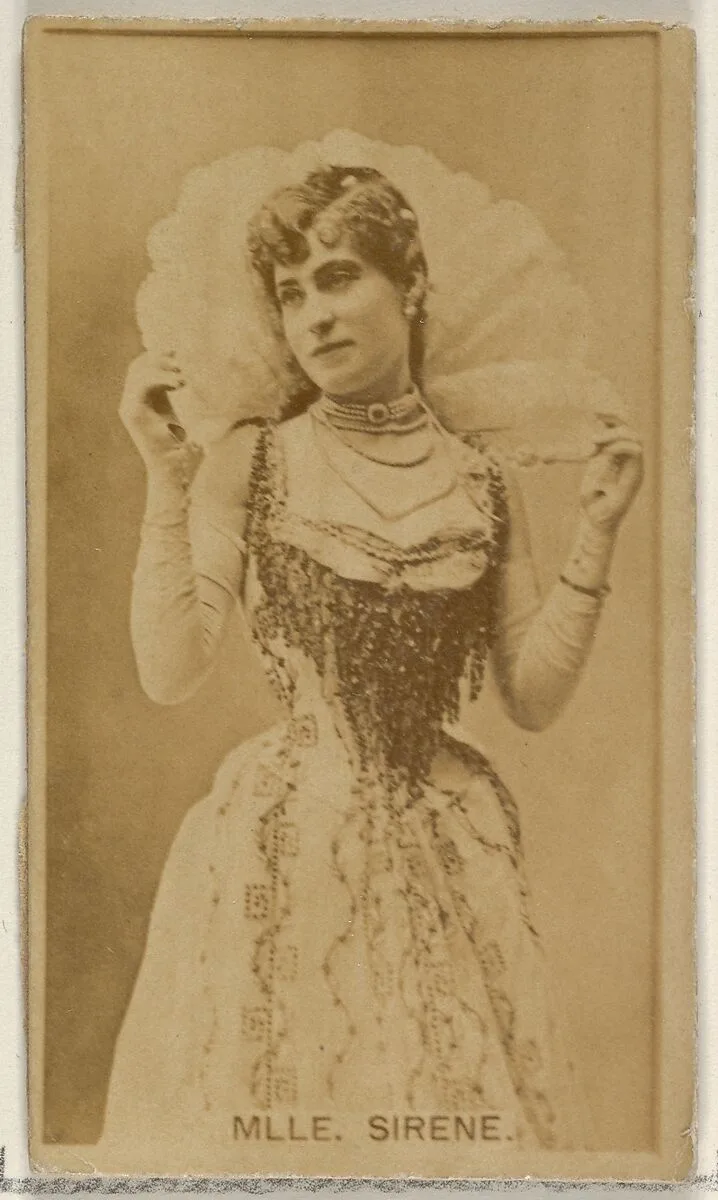 Mlle. Sirene, from the Actors and Actresses series (N45, Type 8) for Virginia Brights Cigarettes — Allen & Ginter