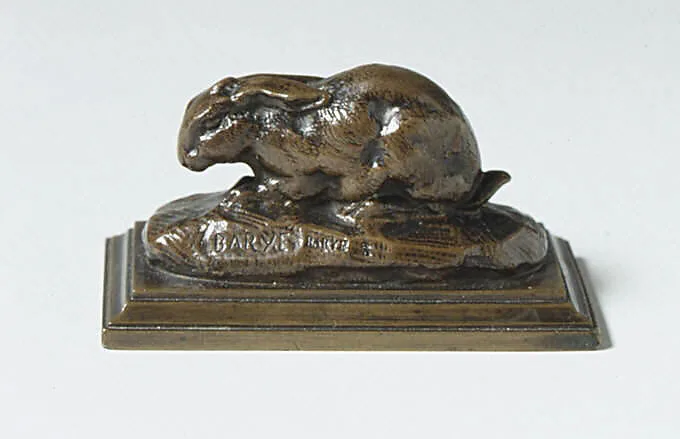Rabbit (Lapin, les oreilles couchées) — Antoine-Louis Barye