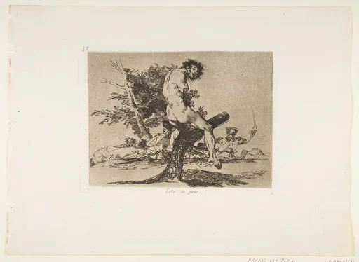 Plate 37 from "The Disasters of War" (Los Desastres de La Guerra): 'This is worse' (Esto es peor)