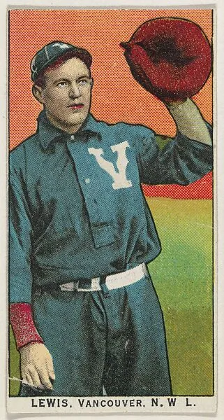 Lewis, Vancouver, Northwestern League, from the "Obak Baseball Players" set (T212), issued by the American Tobacco Company to promote Obak Mouthpiece Cigarettes — American Tobacco Company