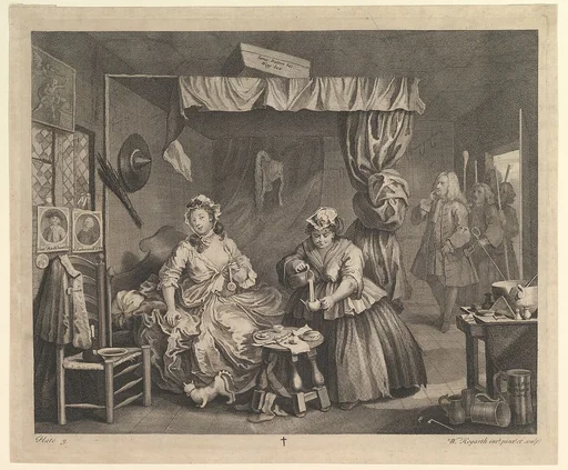 A Harlot's Progress, Plate 3