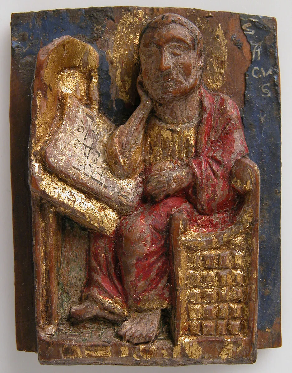 Miniature Relief of Saint Mark at His Writing Table — Unknown