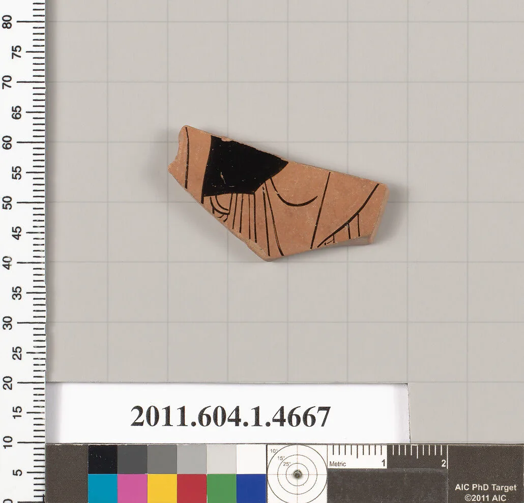 Terracotta fragment of a kylix (drinking cup) — Unknown