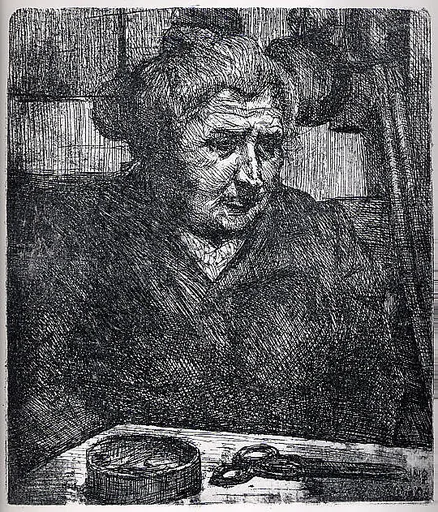 The Artist's Mother at a Table