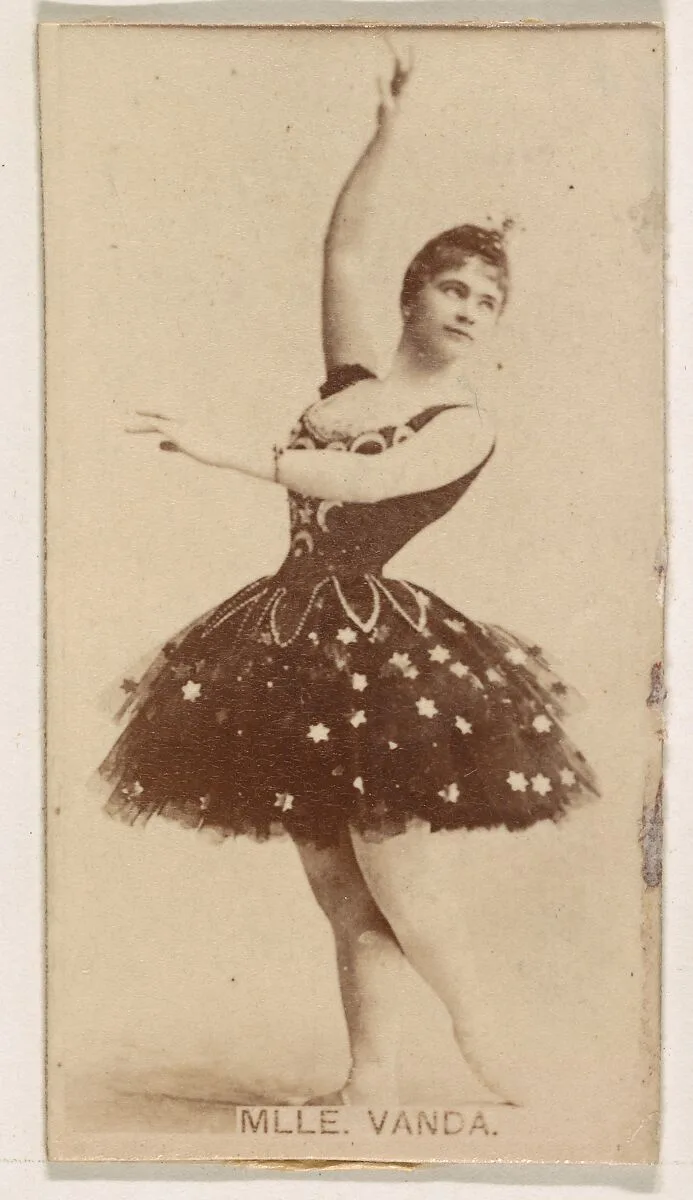 Mlle. Vanda, from the Actresses series (N245) issued by Kinney Brothers to promote Sweet Caporal Cigarettes — Kinney Brothers Tobacco Company