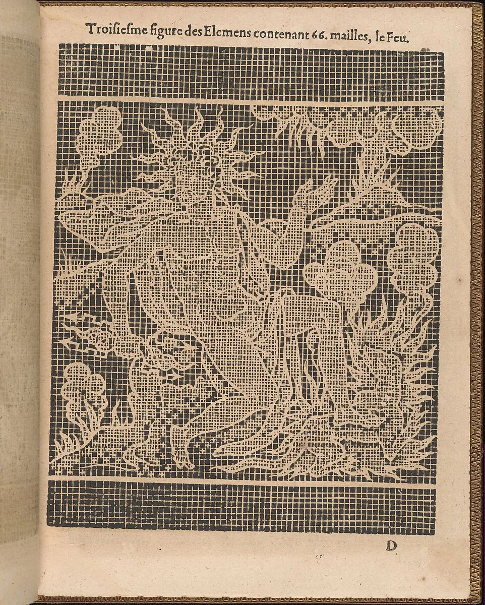 La Pratique de l'Aiguille, page 12 (recto) — Matthias Mignerak|Pierre Firens|Marie de Medici|Jean Le Clerc