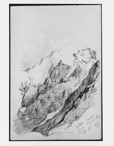 Ortler Spitz from Stelvio Pass (from Switzerland 1869 Sketchbook)
