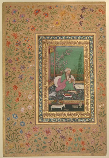 "Haji Husain Bukhari", Folio from the Shah Jahan Album