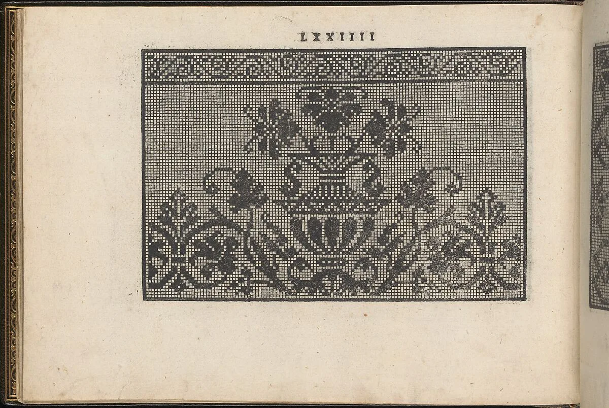 La Vera Perfettione del Disegno di varie sorti di recami, page 37 (verso) — Giovanni Ostaus|Giuseppe Salviati (Giuseppe Porta, called Il Salviati)