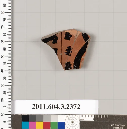 Terracotta fragment of a kylix: eye-cup (drinking cup)
