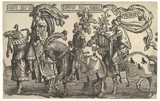 Joshua, David, and Judas Maccabee, from The Nine Heroes