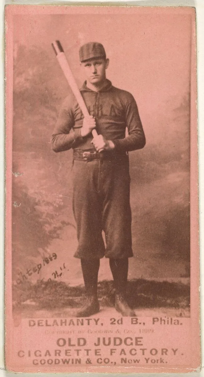 Edward James "Big Ed" Delahanty, 2nd Base, Philadelphia, from the Old Judge series (N172) for Old Judge Cigarettes — Goodwin & Company