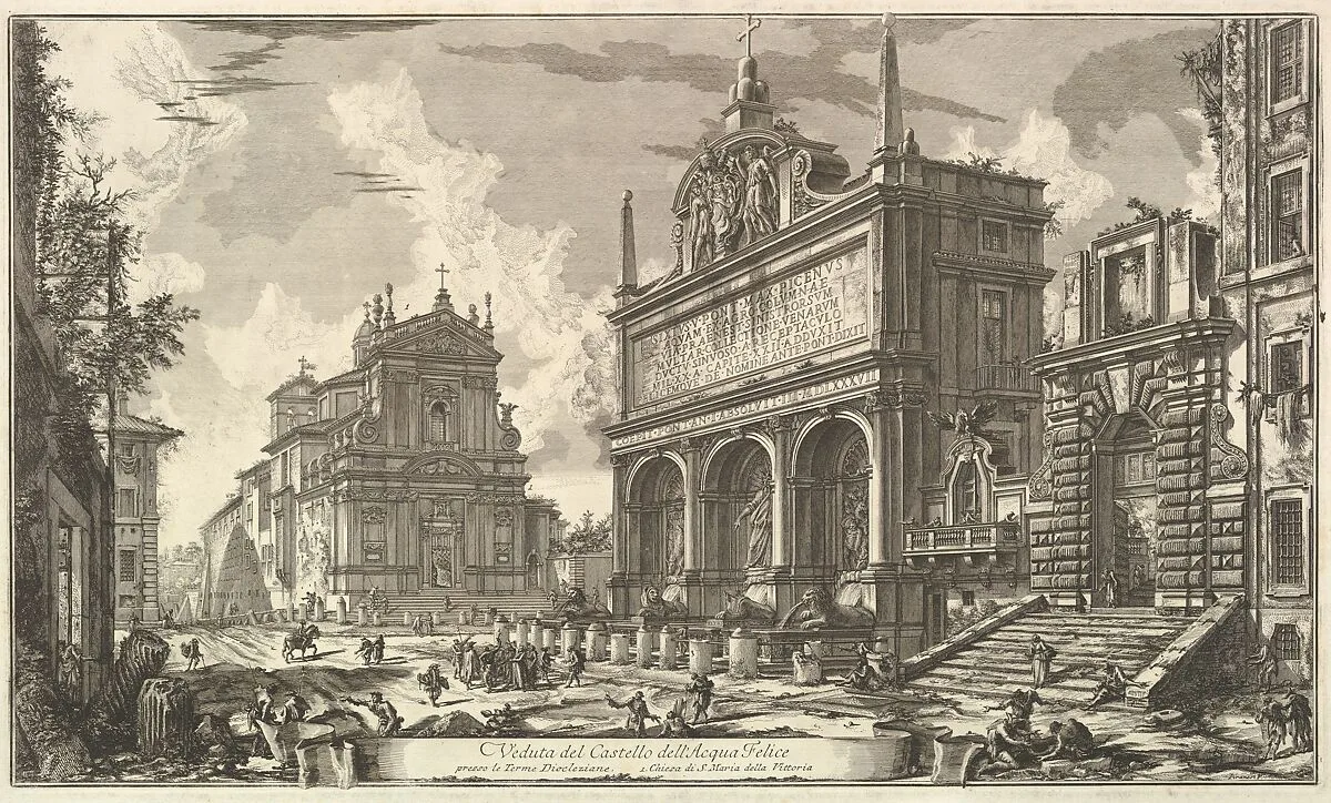 View of the Fountainhead of the Acqua Felice...., from Vedute di Roma (Roman Views) — Giovanni Battista Piranesi
