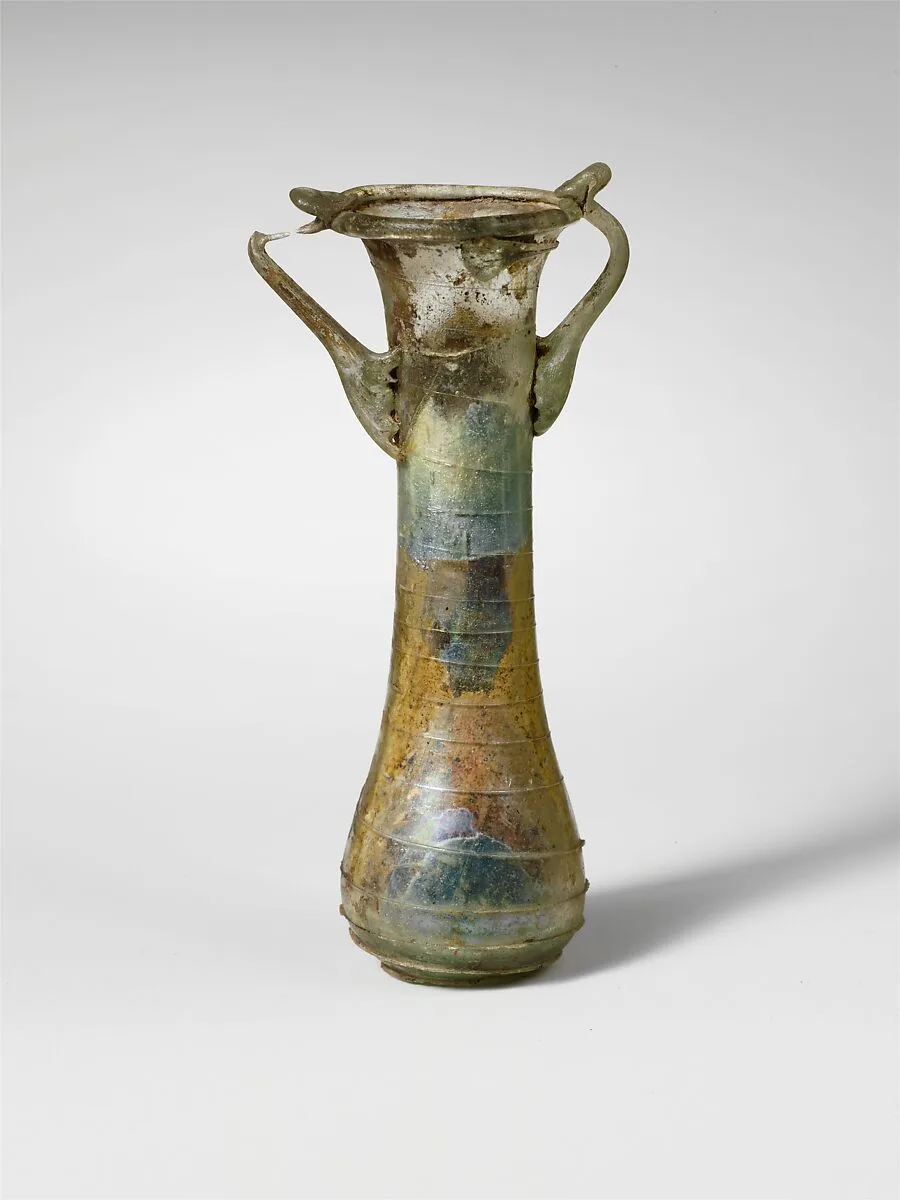 Glass cosmetic flask (kohl tube) — Unknown